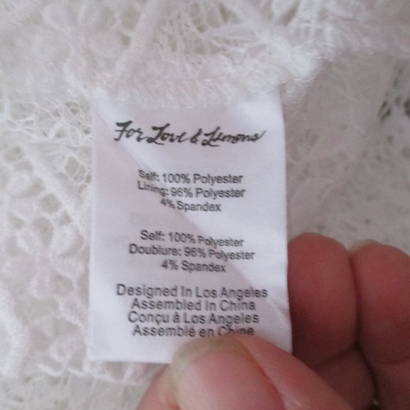 NEW FOR LOVE & LEMONS PORTALA SHEER WHITE LACE MAXI DRESS SIZE S - Picture 14 of 14